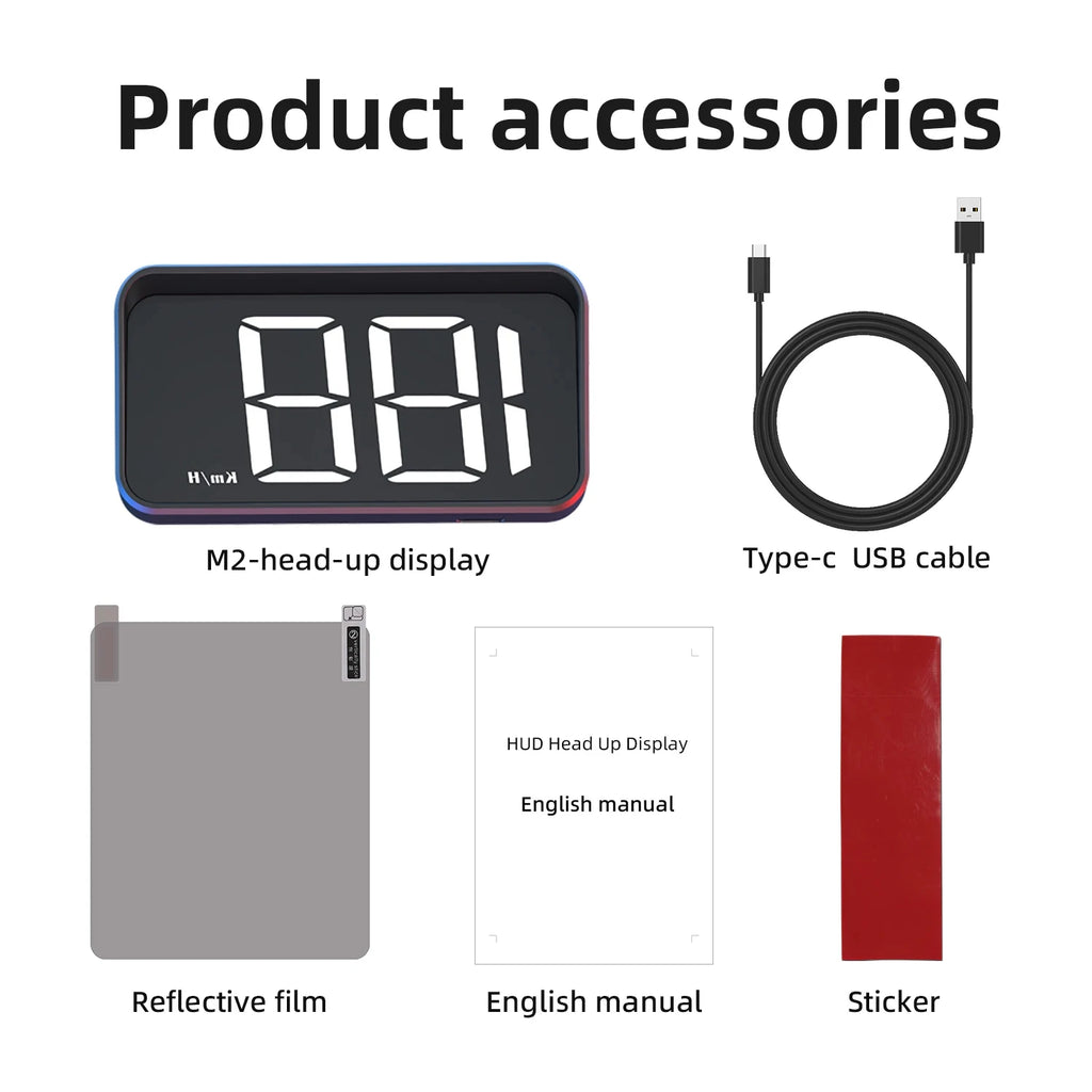 M2 Universal Digital GPS Car Head-Up Display & Speedometer