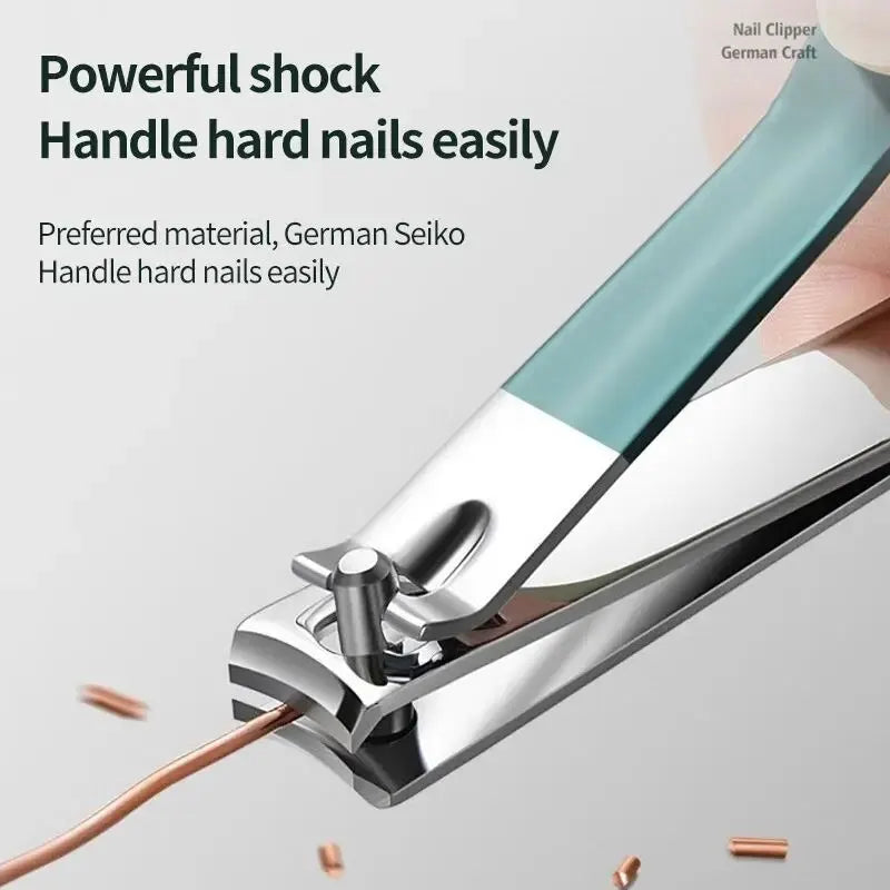 Nail Clippers Set 4 PCs with Rotating Leather Bag Professional Trimmer Pedicure Care Tools Manicure Set Home Care Gift