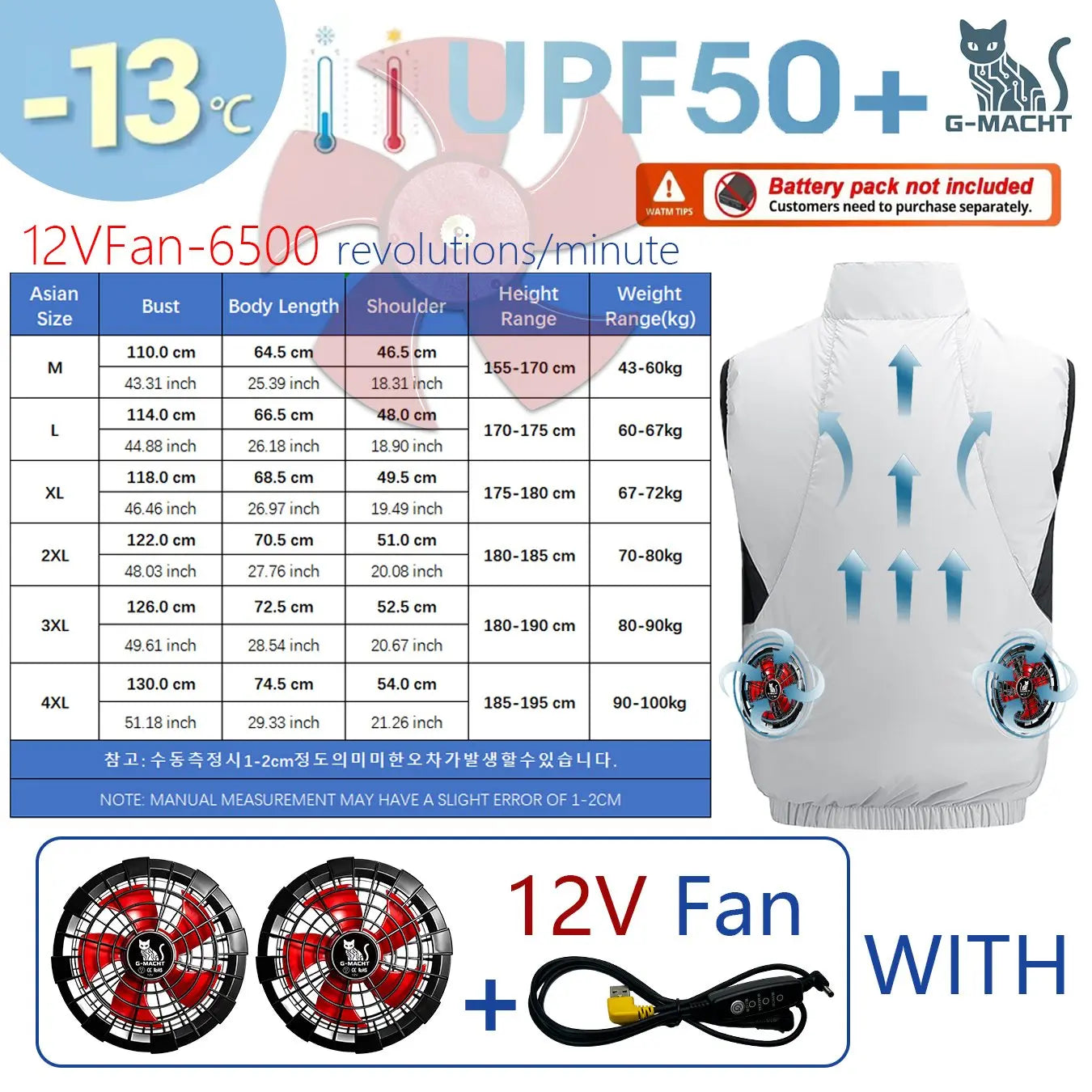 4-Fan USB Cooling Vest – Breathable Summer Workwear for Men & Women