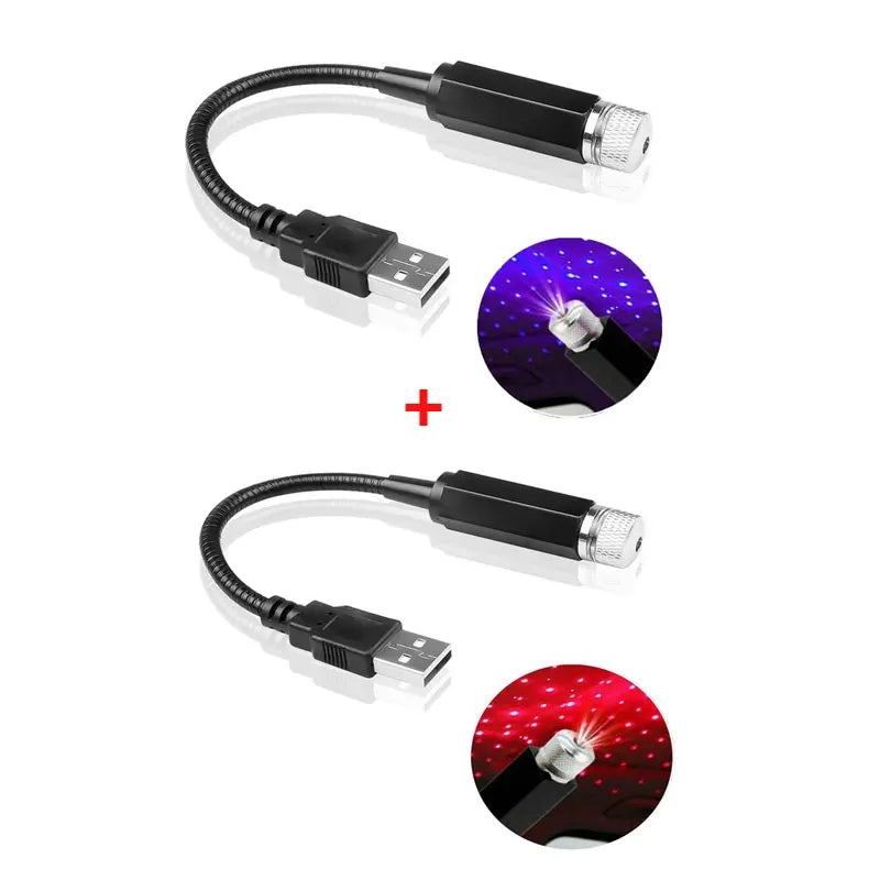 USB Mini LED Car Roof Starry Night Light Projector