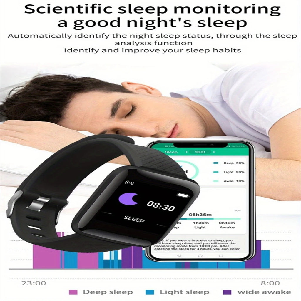 Unisex Smartwatch with Fitness Tracker & Message Alerts