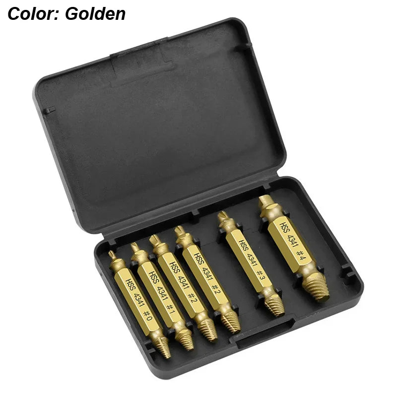Universal Damaged Screw Extractor & Stripped Bolt Remover Set