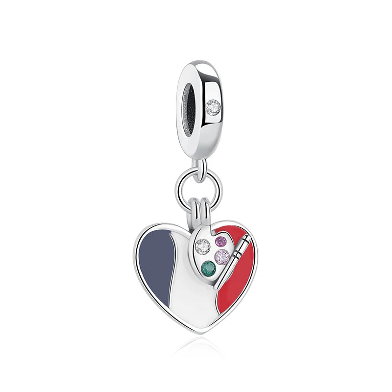 Original 925 Sterling Silver Charms Love Travel London Bus Suitcase Paris Beads Fit Brand Bracelets Necklaces Women DIY Jewelry