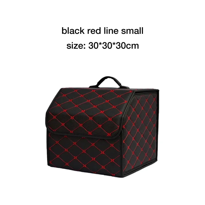Large Capacity Car Trunk Organizer – Foldable Leather Storage Box for Emergency & Everyday Use