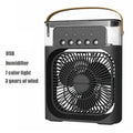 3-in-1 Portable Mini Air Cooler Fan – Desktop Humidifier & LED Night Light, USB Powered