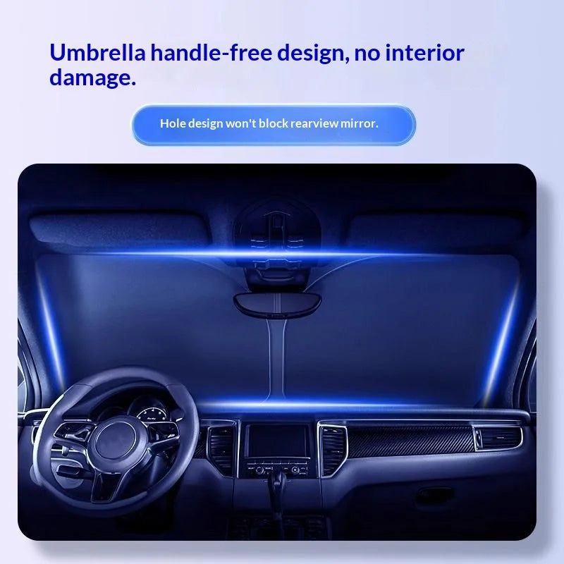 Car Windshield Sun Visor Shade – Foldable UV-Blocking Front Window Parasol