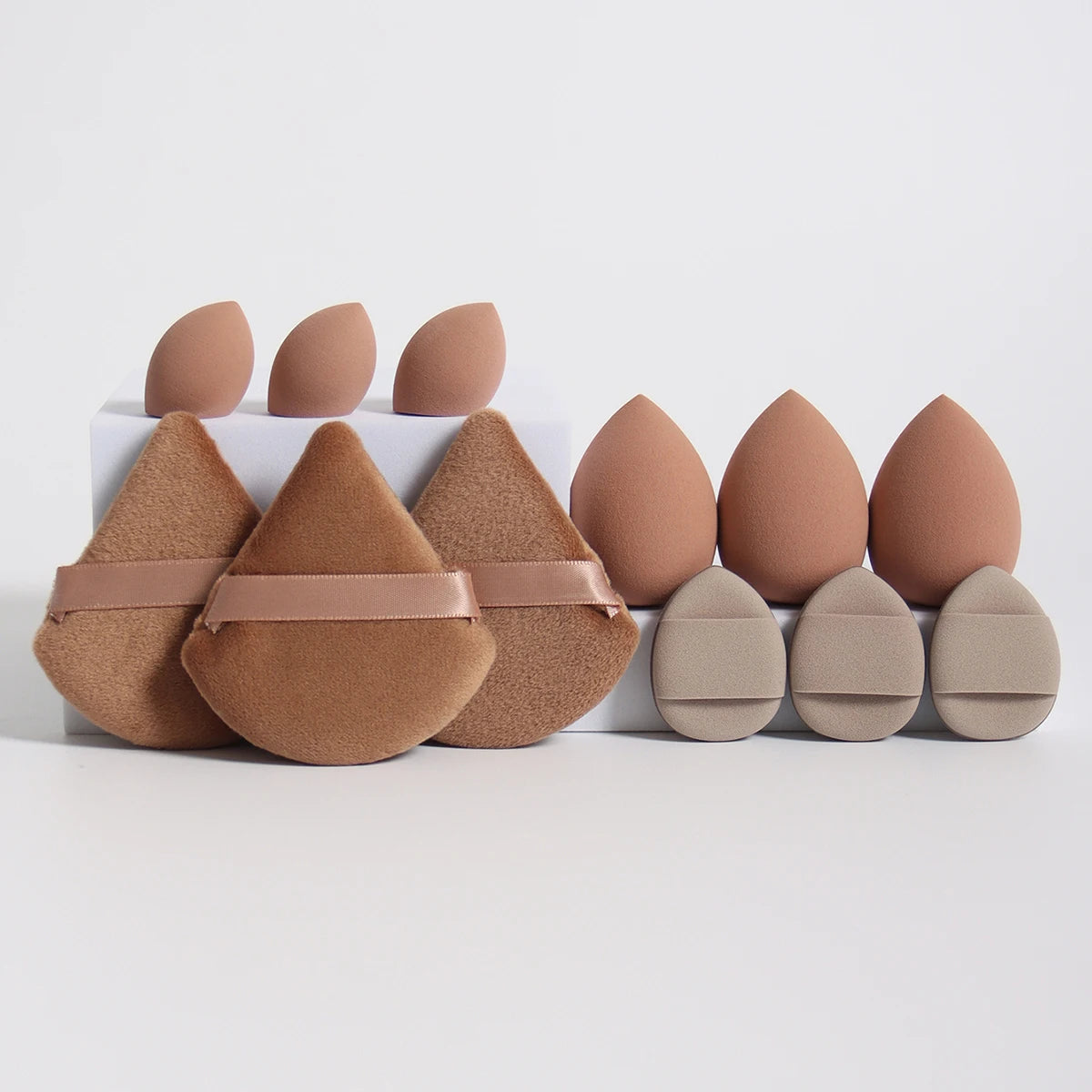 12-Piece Professional Makeup Sponge & Powder Puff Set
