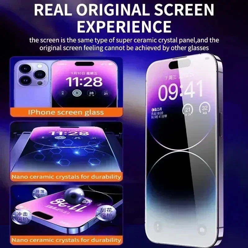 Premium 8K Ultra-Clarity Tempered Glass Screen Protector with Easy-Alignment Kit