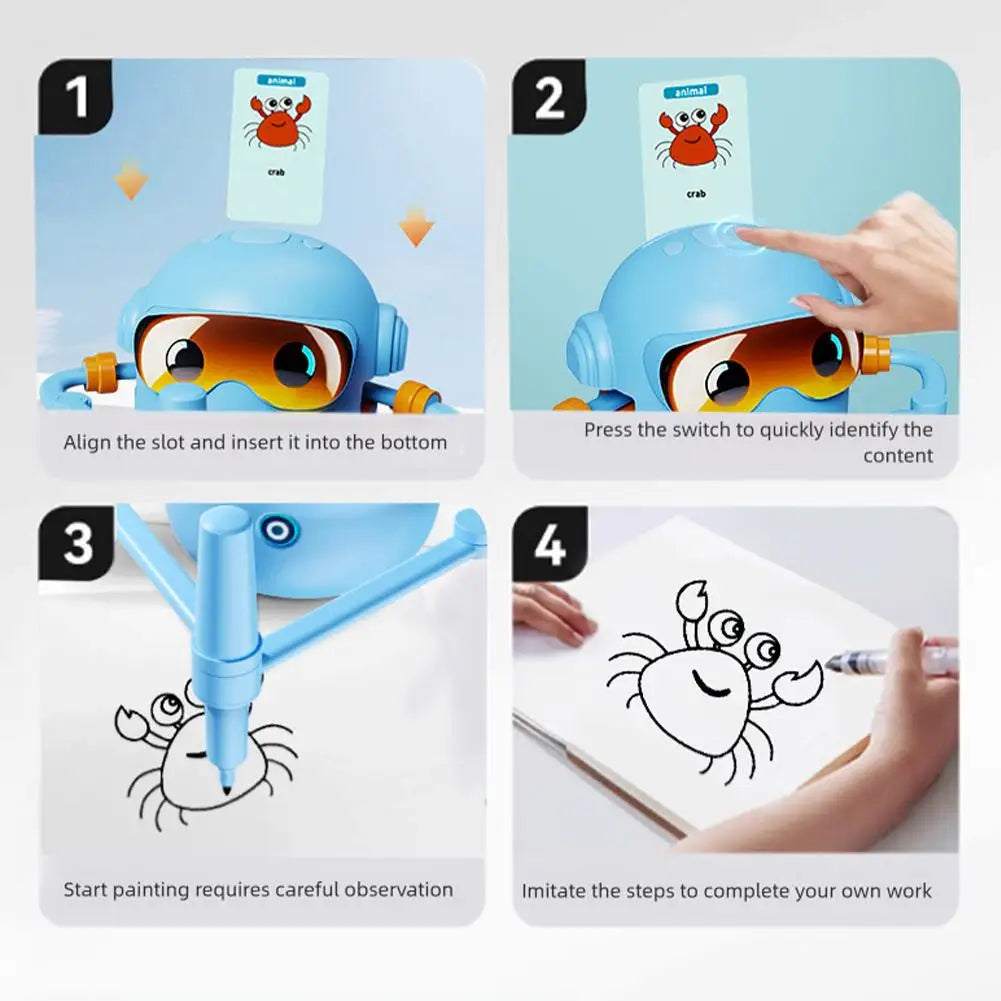 Educational Drawing Robot For Kids Intelligent Automatic Painting Drawing Magic Teaching Aid Machine Children'S Gifts