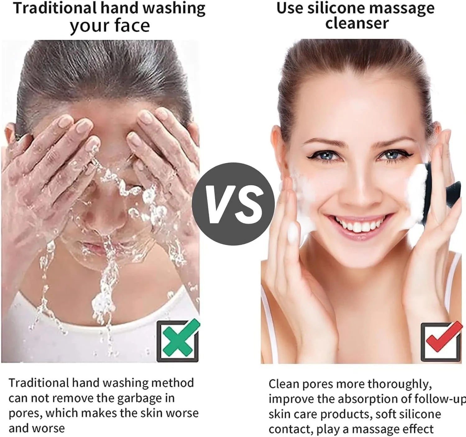 Face Cleaning Brush Scrubber Silicone Miniature Face Deep Clean Shave Massage Face Scrub Brush Face Cleaner For Men