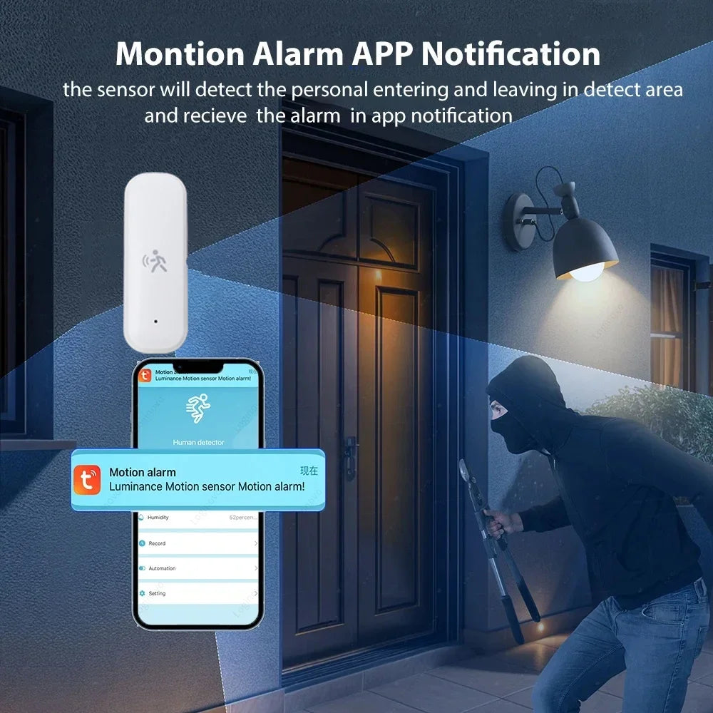 10G MmWave Radar Motion Sensor Human Detector with Illuminance Temperature Humidity Sensor Support Tuya Zigbee2MQTT