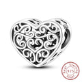 925 Sterling Silve Charms Beads Forever Love Heart Sister Family Life Charms Dangle For Bracelet Woman Jewelry Gifts