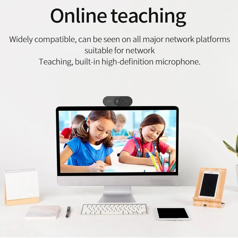 Mini Web Camera PC Full HD With Microphone USB Plug Support Laptop Desktop Suitable For Video Calls Conference Live Work