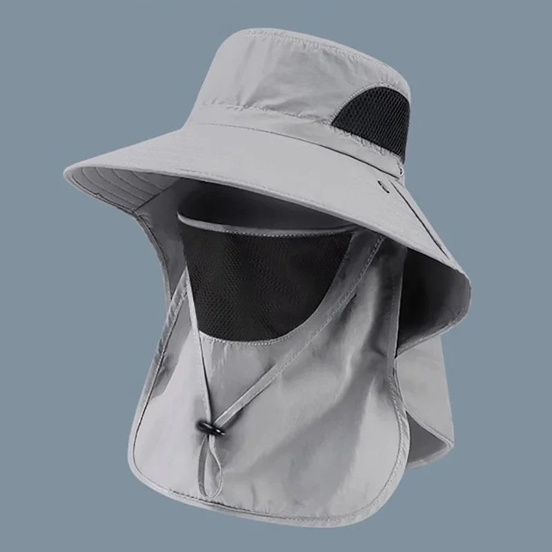 Unisex UV Protection Outdoor Bucket Hat with Neck Flap