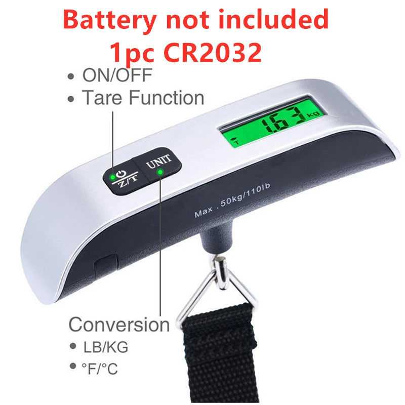Portable Digital LCD Luggage Scale (50kg / 110lb)