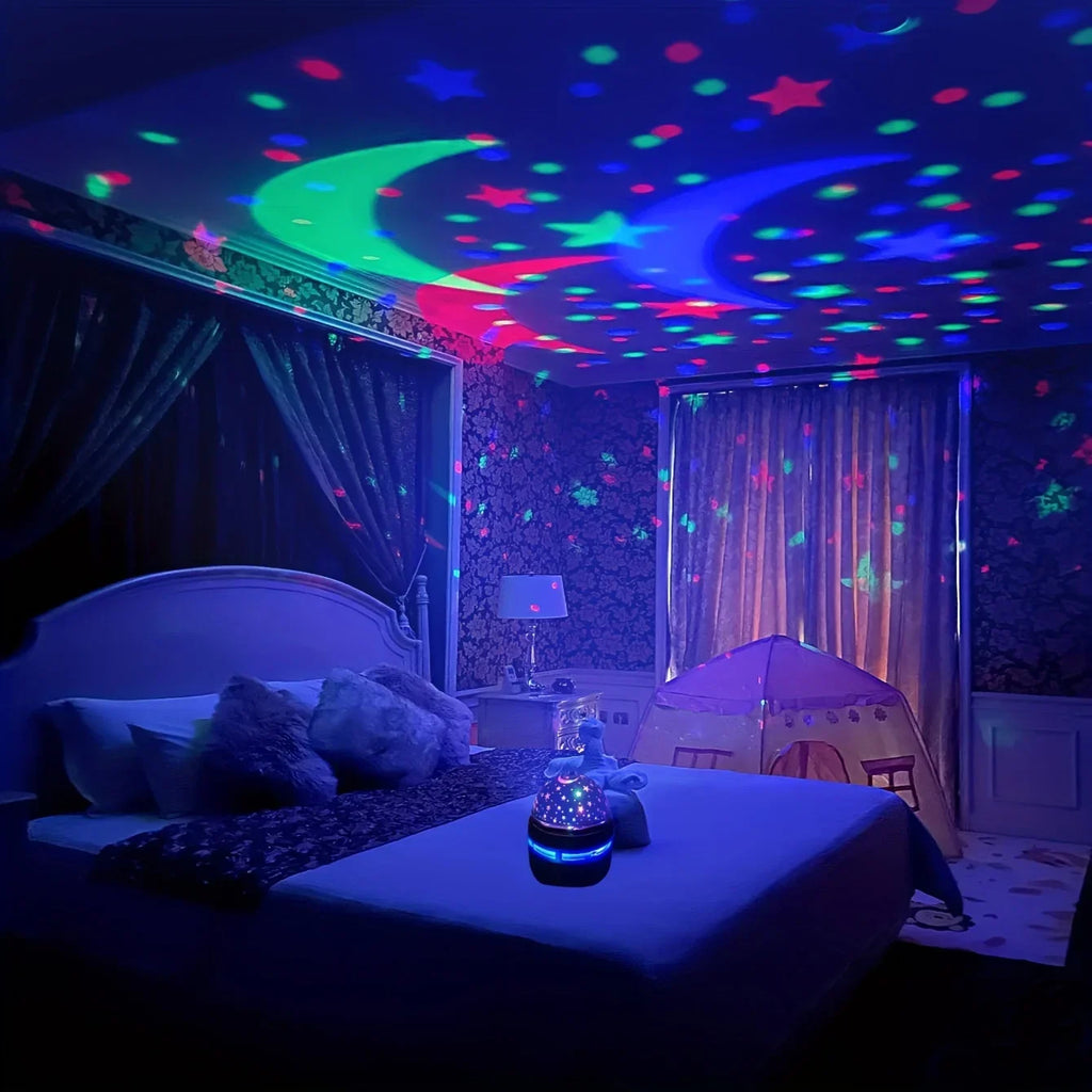 USB LED Starry Sky & Moon Night Light Projector