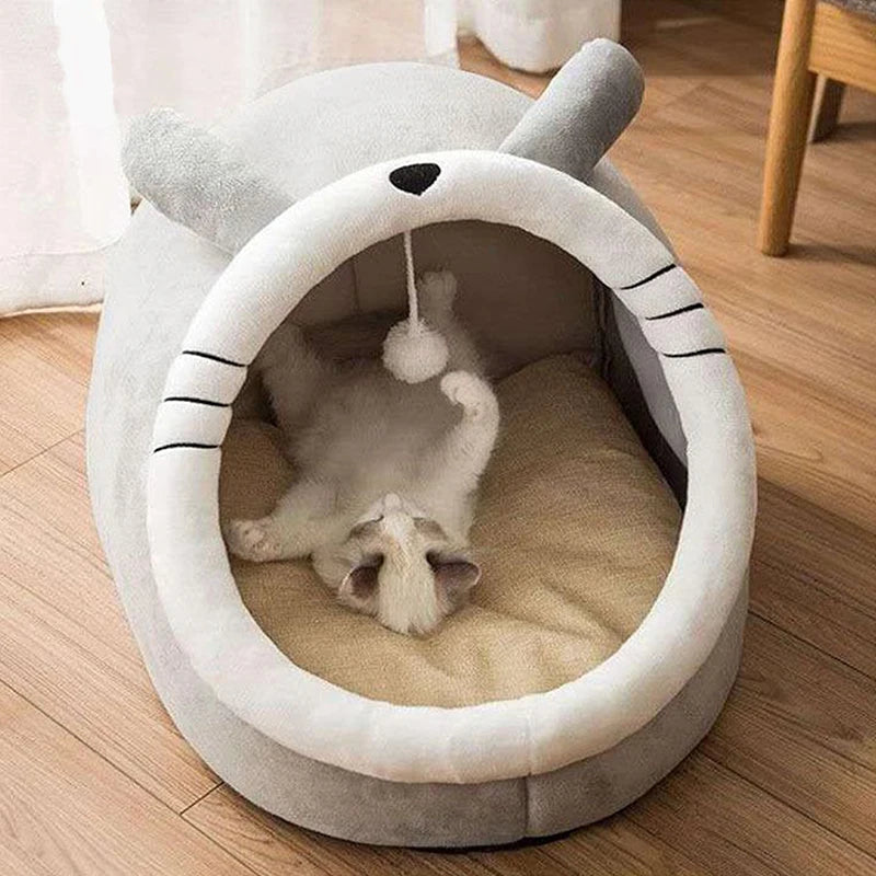 Deep Sleep Cat & Small Dog Cave Bed – Foldable & Washable