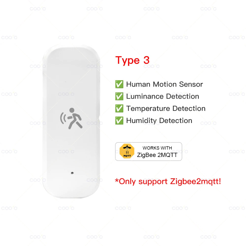 10G MmWave Radar Motion Sensor Human Detector with Illuminance Temperature Humidity Sensor Support Tuya Zigbee2MQTT