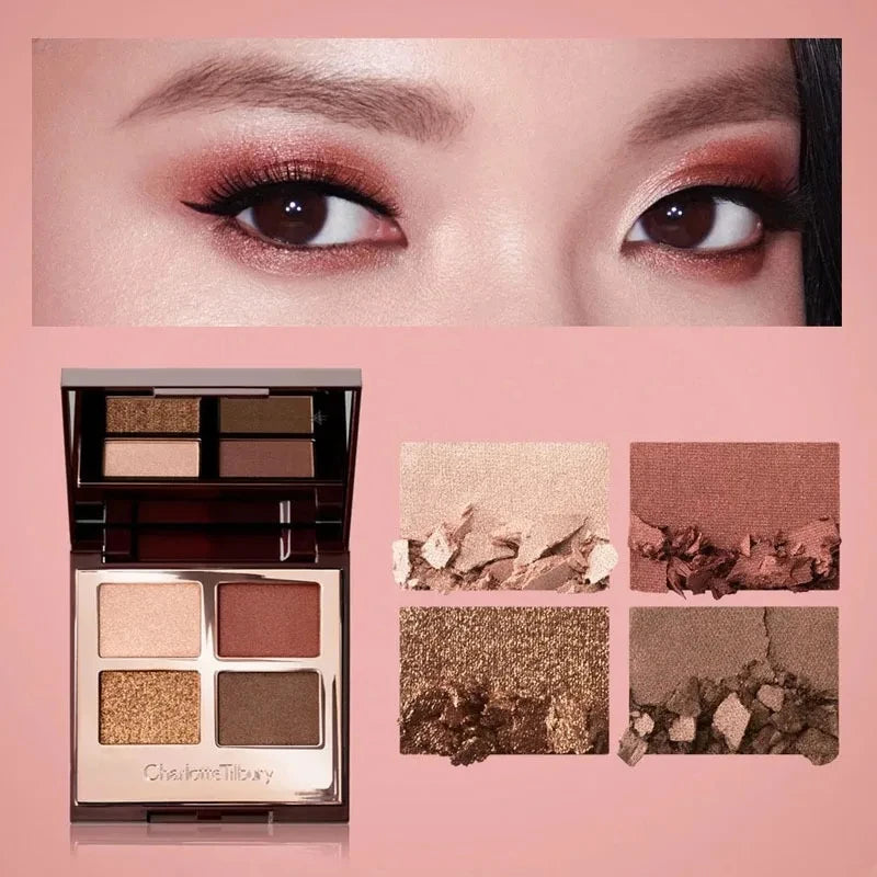 4Pan Velvet&9Pan Silk Shimmer Eyeshadow&Cream Blush Dewy Long Lasting Buildable Blendable Natural Glow Makeup
