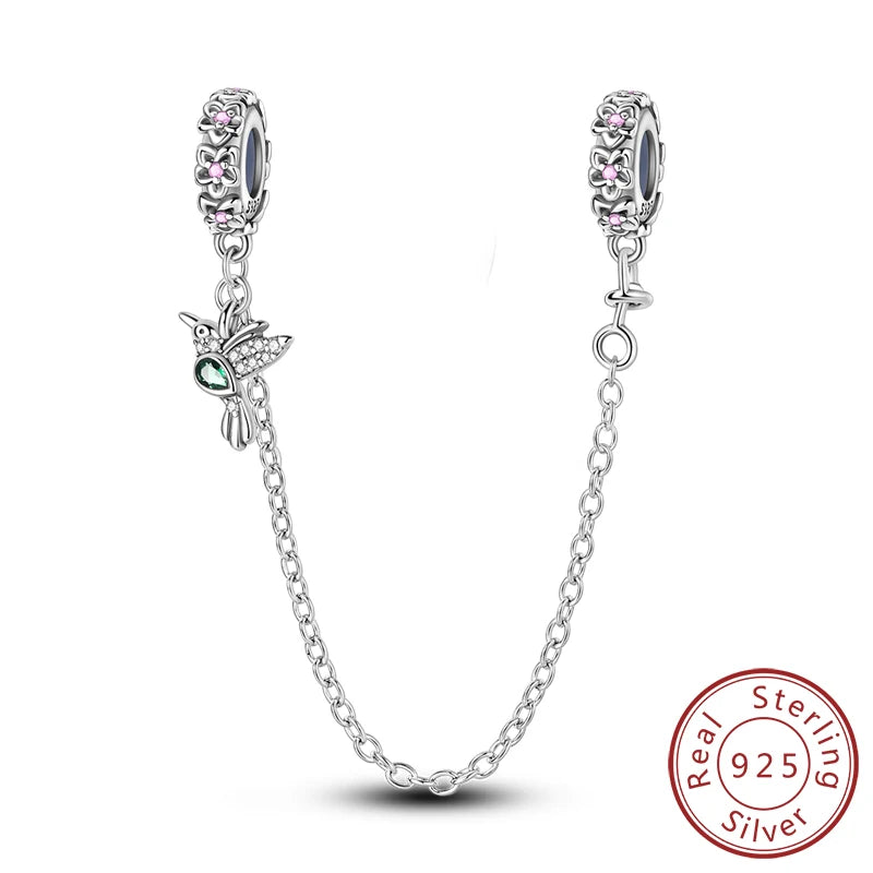 Original 925 Sterling Silver Charm Beads Glowing Luminous Firefly Butterfly Pendant for Bracelet Charm Jewelry