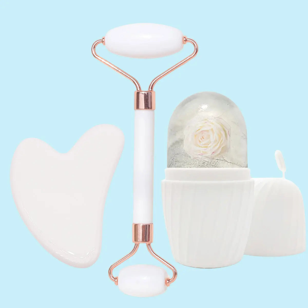 Ice Face Roller & Gua Sha Mold Set