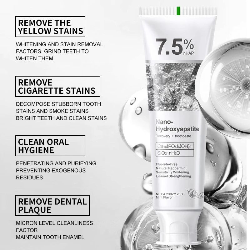1/3pcs 7.5% Hydroxyphosphate Gray Stone Toothpaste For Oral Cleaning Fresh Breath Removal Of Tooth Stains Long-Lasting Fragrance