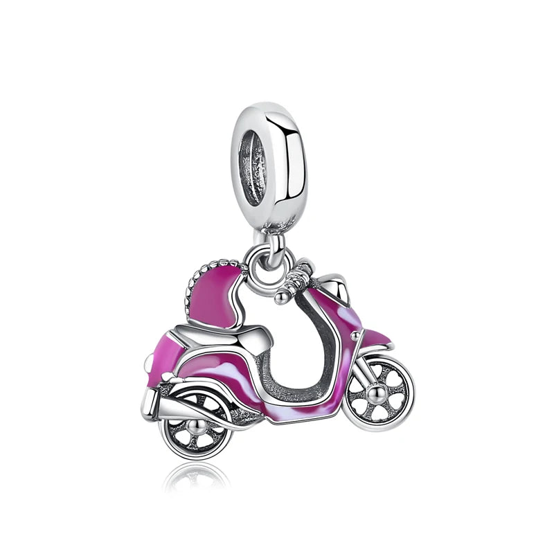 Original 925 Sterling Silver Charms Love Travel London Bus Suitcase Paris Beads Fit Brand Bracelets Necklaces Women DIY Jewelry