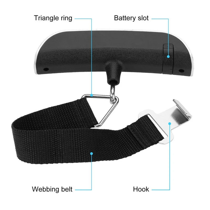 Portable Digital LCD Luggage Scale (50kg / 110lb)