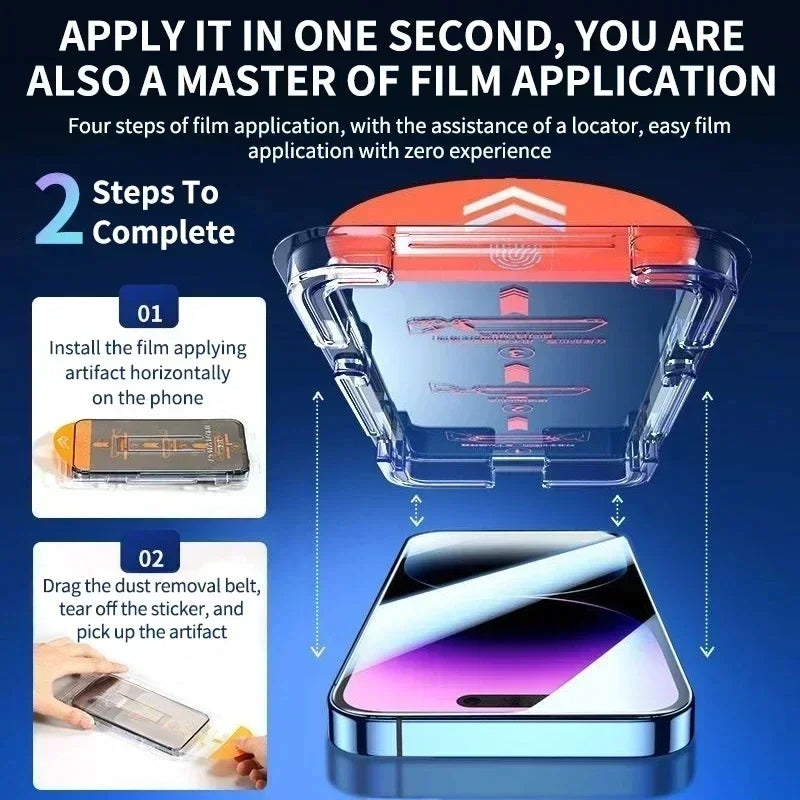 Premium 8K Ultra-Clarity Tempered Glass Screen Protector with Easy-Alignment Kit