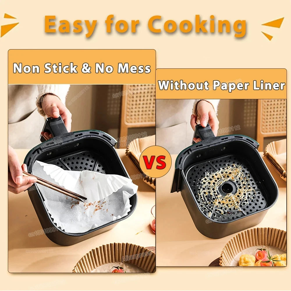 Round Non-Stick Air Fryer Disposable Paper Liners