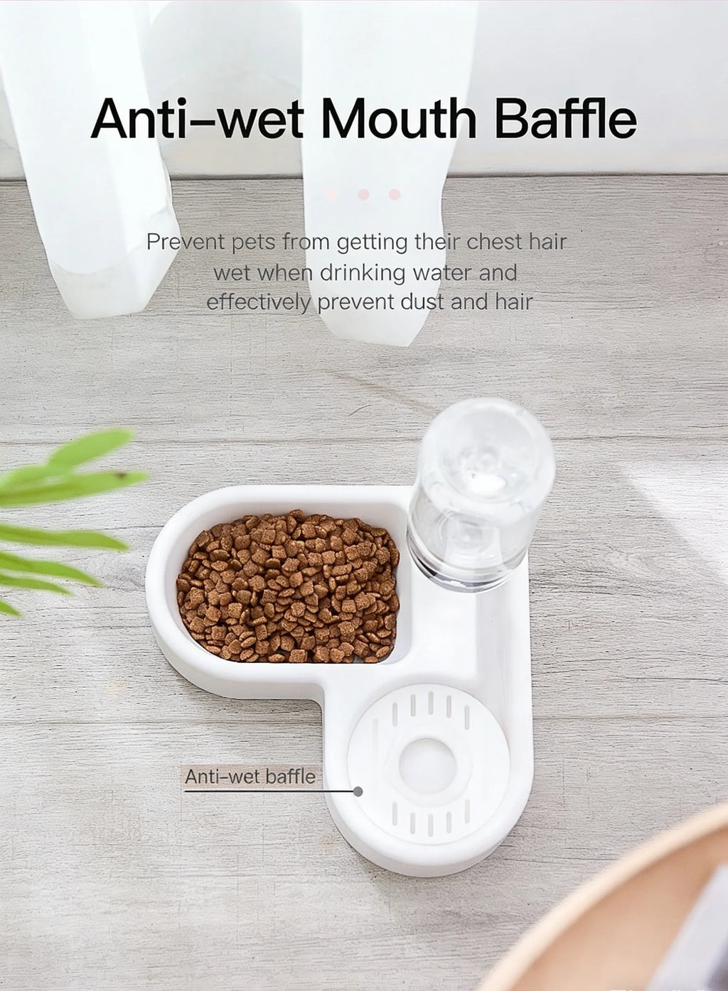 Double Dog and Cat Bowl-Pet and Food Bowl Set with, Pet Feeding Bowl Suitable for Cats and Small Dogs