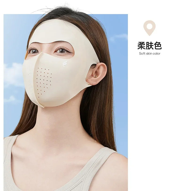 UPF50+ New Sun Protection Face Mask Breathable Moisturizing Sunscreen Mask Spring Summer Fashion Protection UV Protection Women