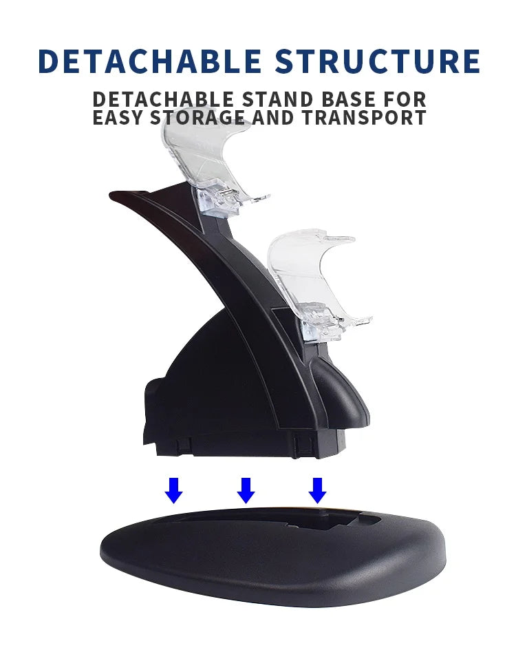 LED Dual USB Charging Dock Charger Controller Holder Stand For PS4/PS4 Slim/PS4 Pro Gamepad
