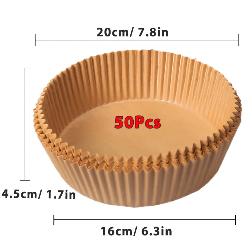 Round Non-Stick Air Fryer Disposable Paper Liners