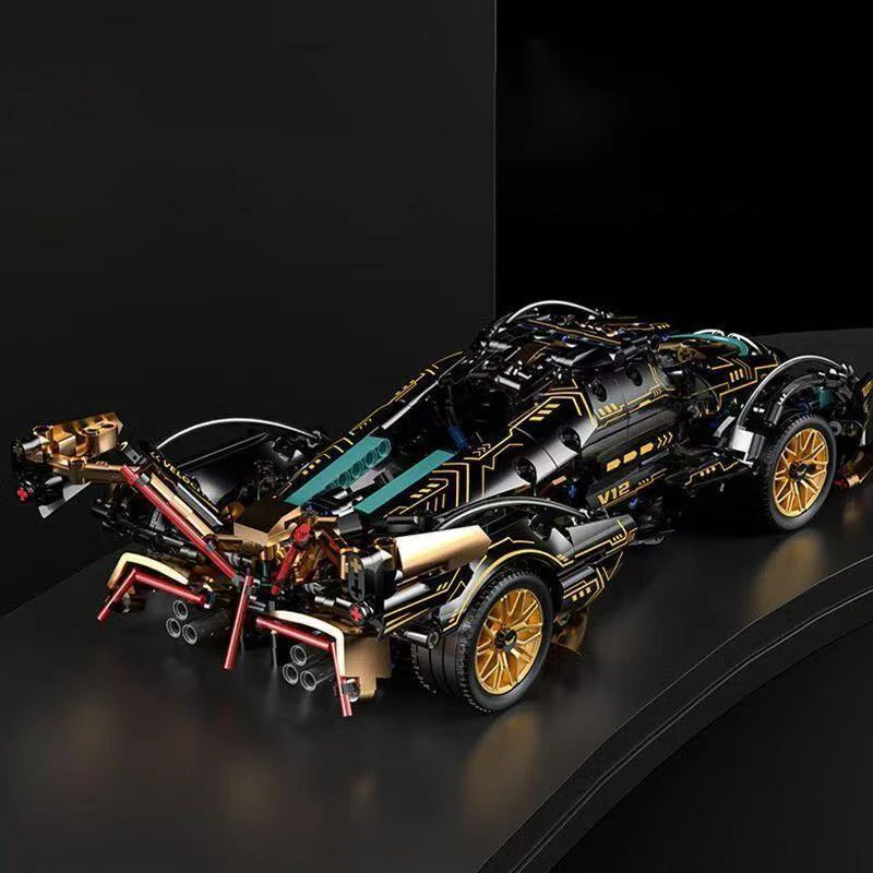 1690-Piece Green Racing Car Building Block Set