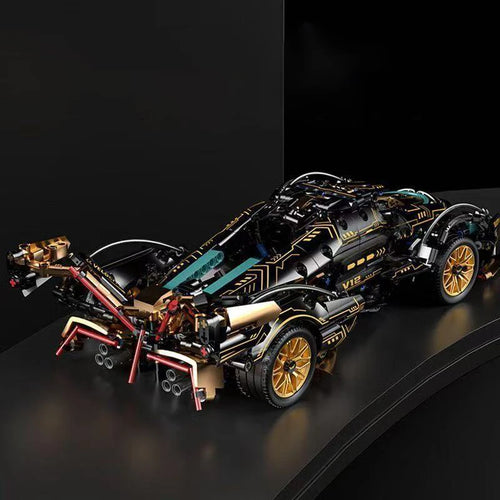 1690-Piece Green Racing Car Building Block Set
