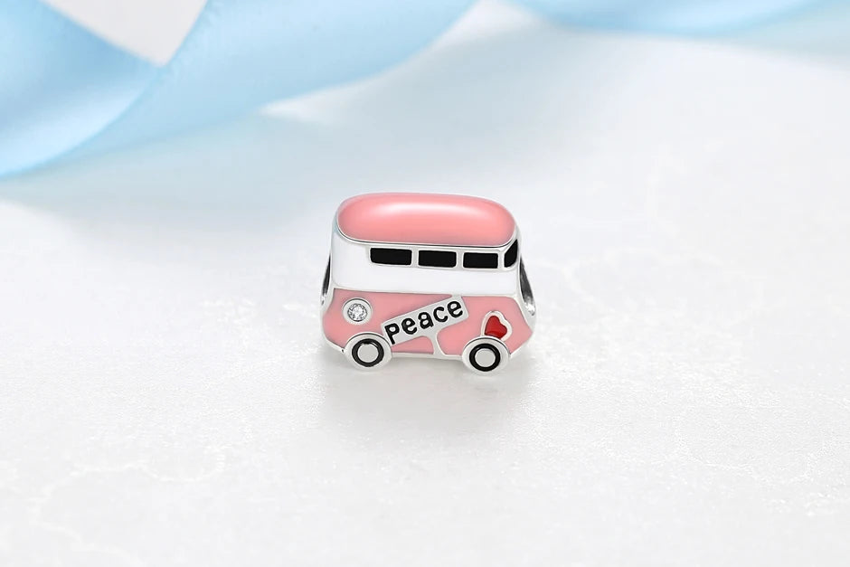 Original 925 Sterling Silver Charms Love Travel London Bus Suitcase Paris Beads Fit Brand Bracelets Necklaces Women DIY Jewelry