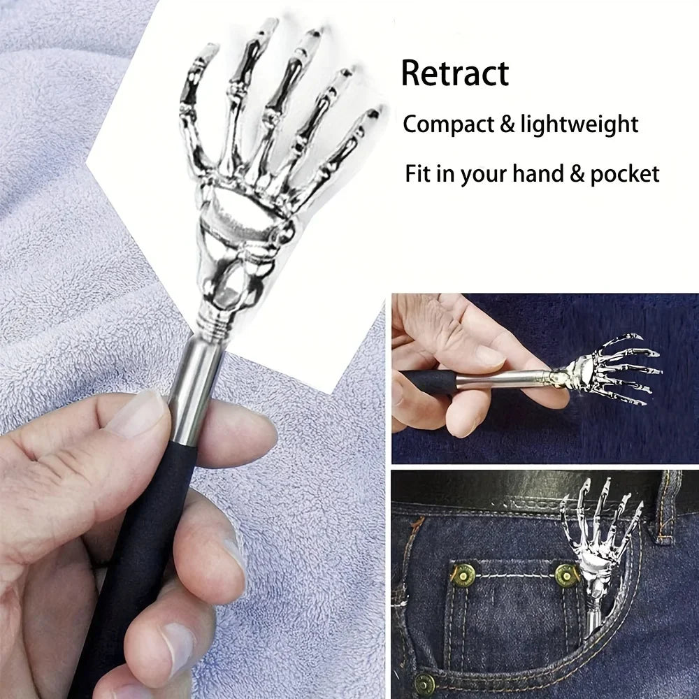 Adjustable Stainless Steel Retractable Back Scratcher