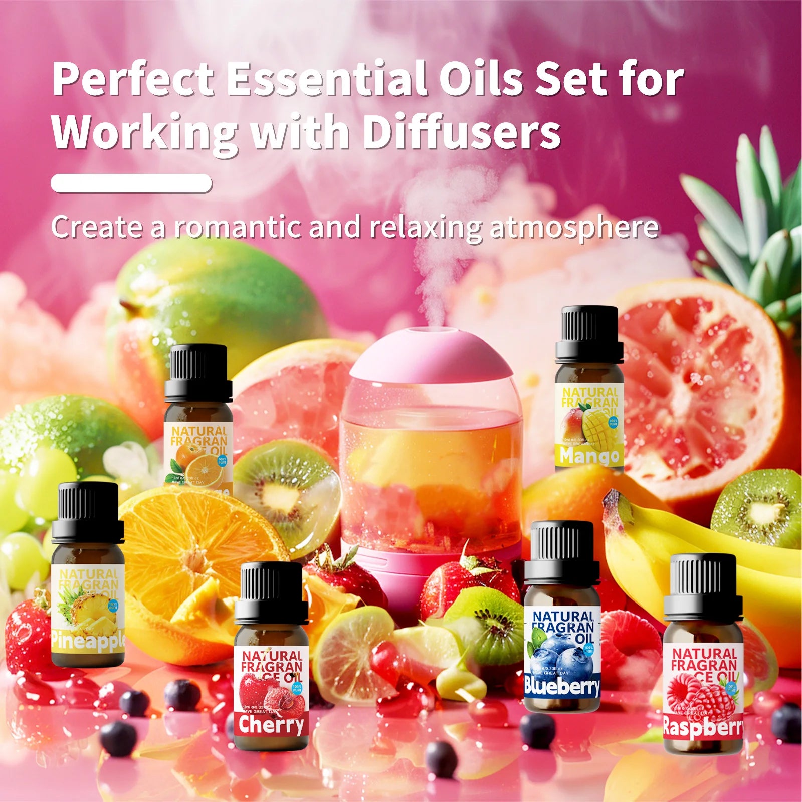 10ml Watermelon Aromatherapy Essential Oils Used In Room, Car, Kitchen,  for Women Summer Incense