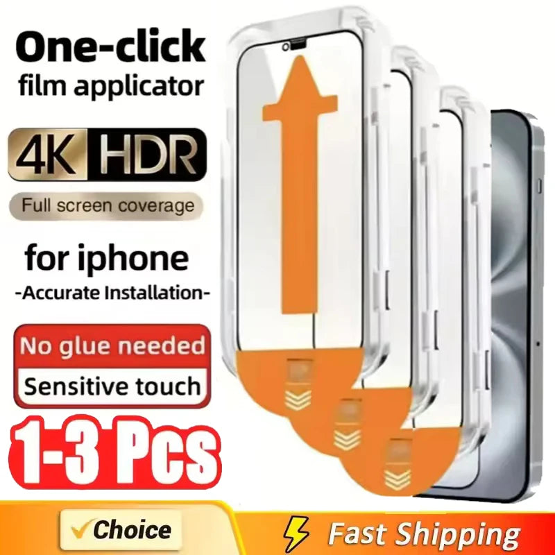 Premium 8K Ultra-Clarity Tempered Glass Screen Protector with Easy-Alignment Kit