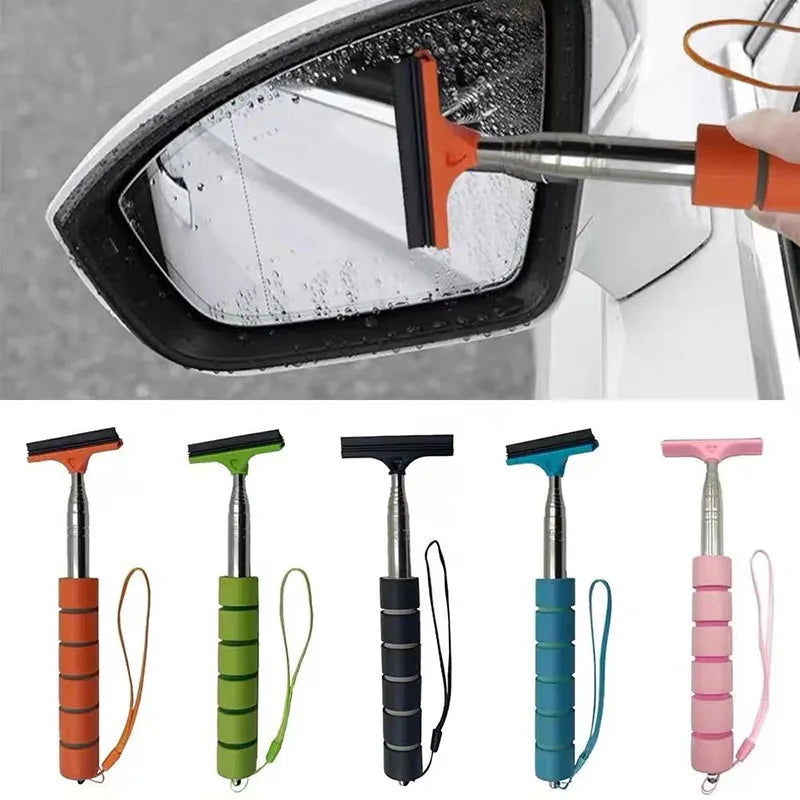 Telescopic Car Rearview Mirror Wiper & Squeegee