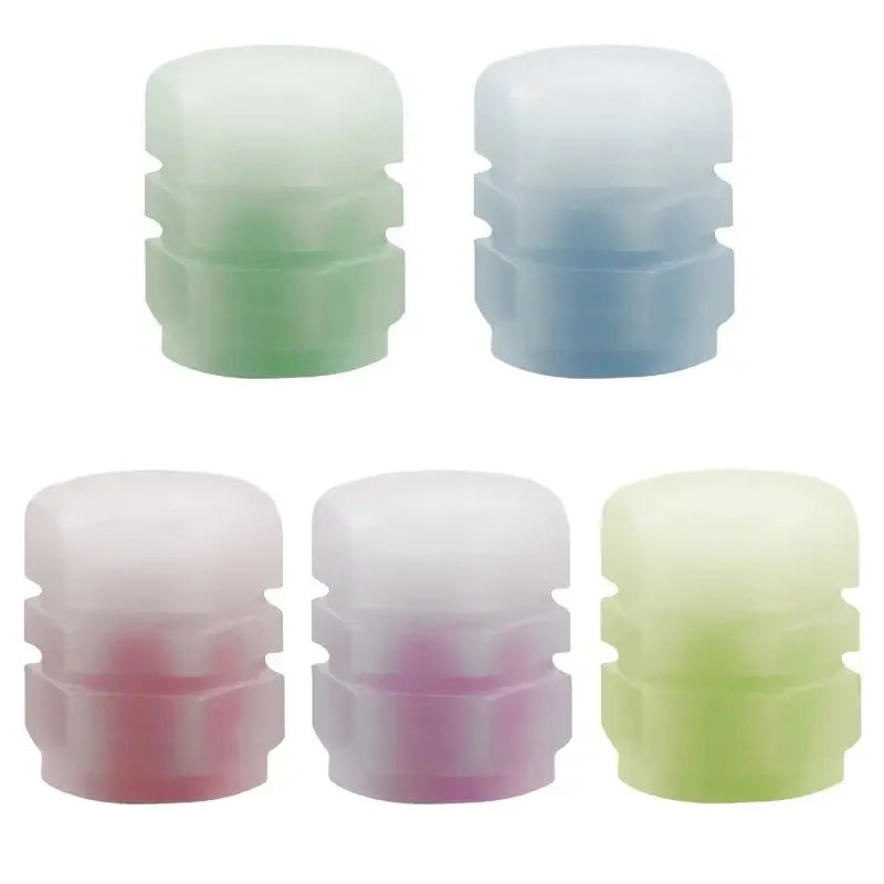 Fluorescent Night-Glowing Car & Bike Tire Valve Caps