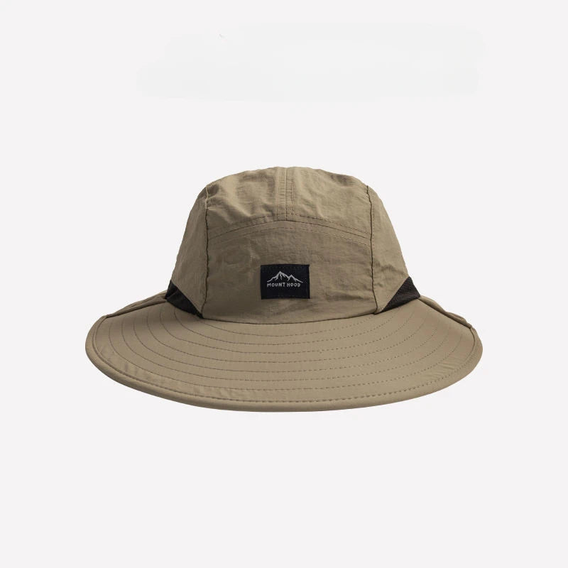 Unisex Summer Wide Brim Waterproof Quick-drying Panama Caps Outdoor Visor Bucket Hats Mesh Breathable Sun Hat with Neck Flap