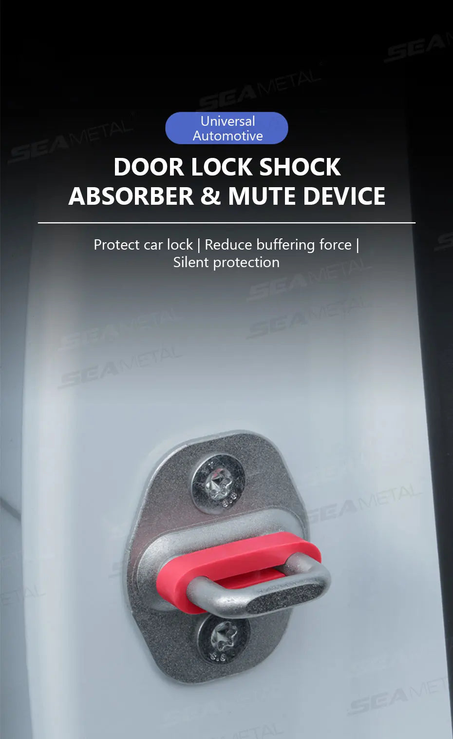 Car Door Shock Absorber & Buckle Pad – Soundproof Anti-Vibration Damper Kit