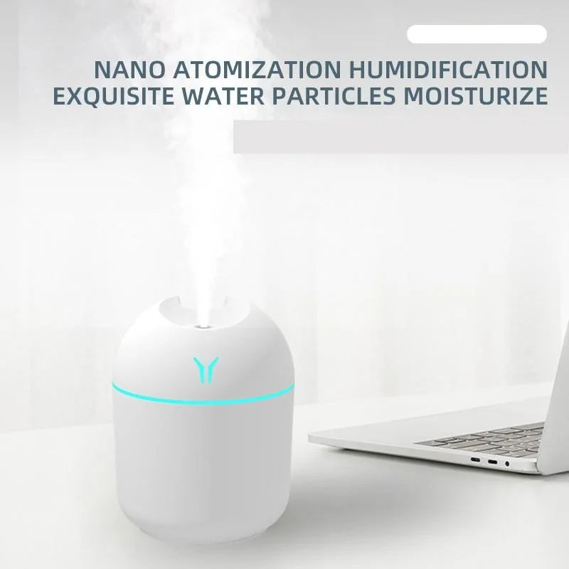 250ml USB Mini Ultrasonic Air Humidifier & Diffuser