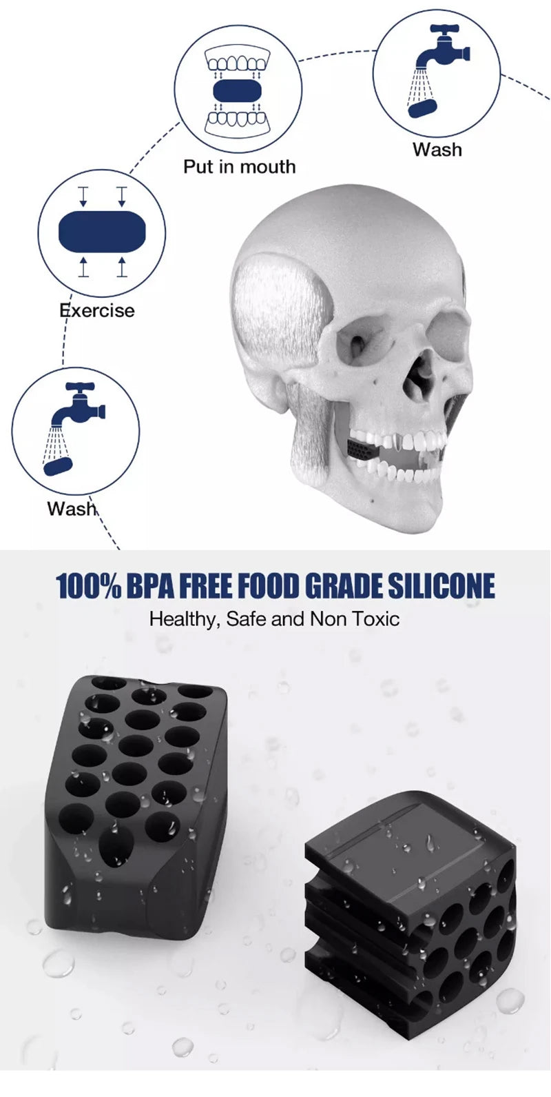 Silicone Jawline & Facial Toner Exerciser