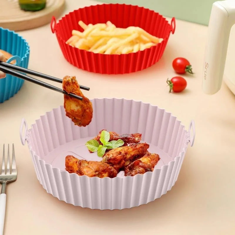 Reusable Food-Safe Silicone Air Fryer Liners