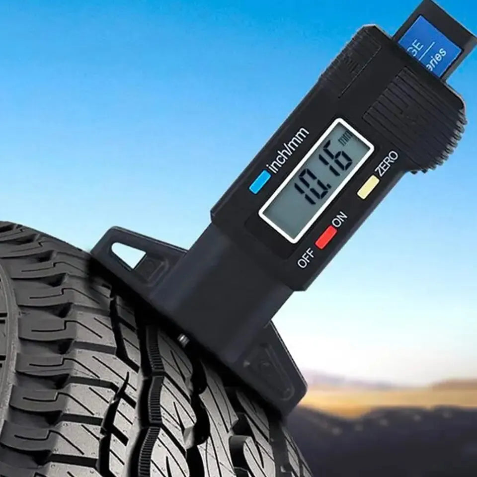 Digital Tire Tread Depth Gauge – LCD Caliper Measuring Tool