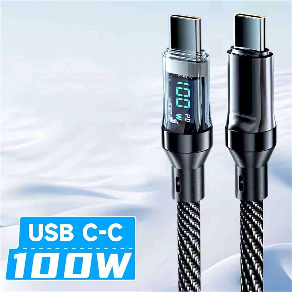 Digital LED Display High-Power USB Fast Charging Cable