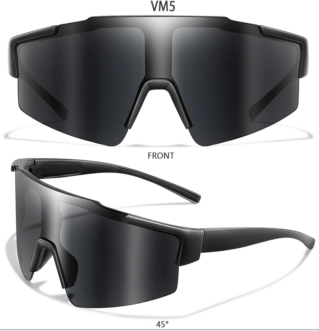 3 Pairs Fishing Sunglasses Sports Men Women Bike Glasses Cycling Mtb Bicycle Eyewear Large Windproof Goggles UV400